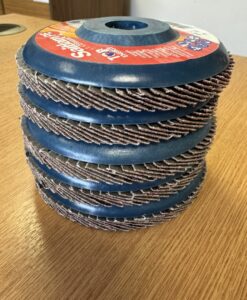 Saitlam Ceramic PE P40 Flat Bottom Flap Discs Pack of 5